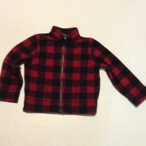 Carter Buffalo Plaid Boys Full Zip Fleece Jacket Sz 4T